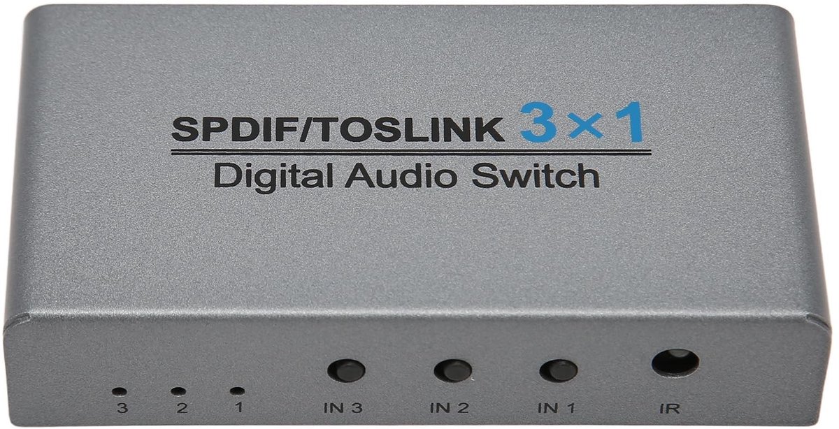 Dailygoods - Digitale Optische Audio Switcher 3x1 met Afstandsbediening