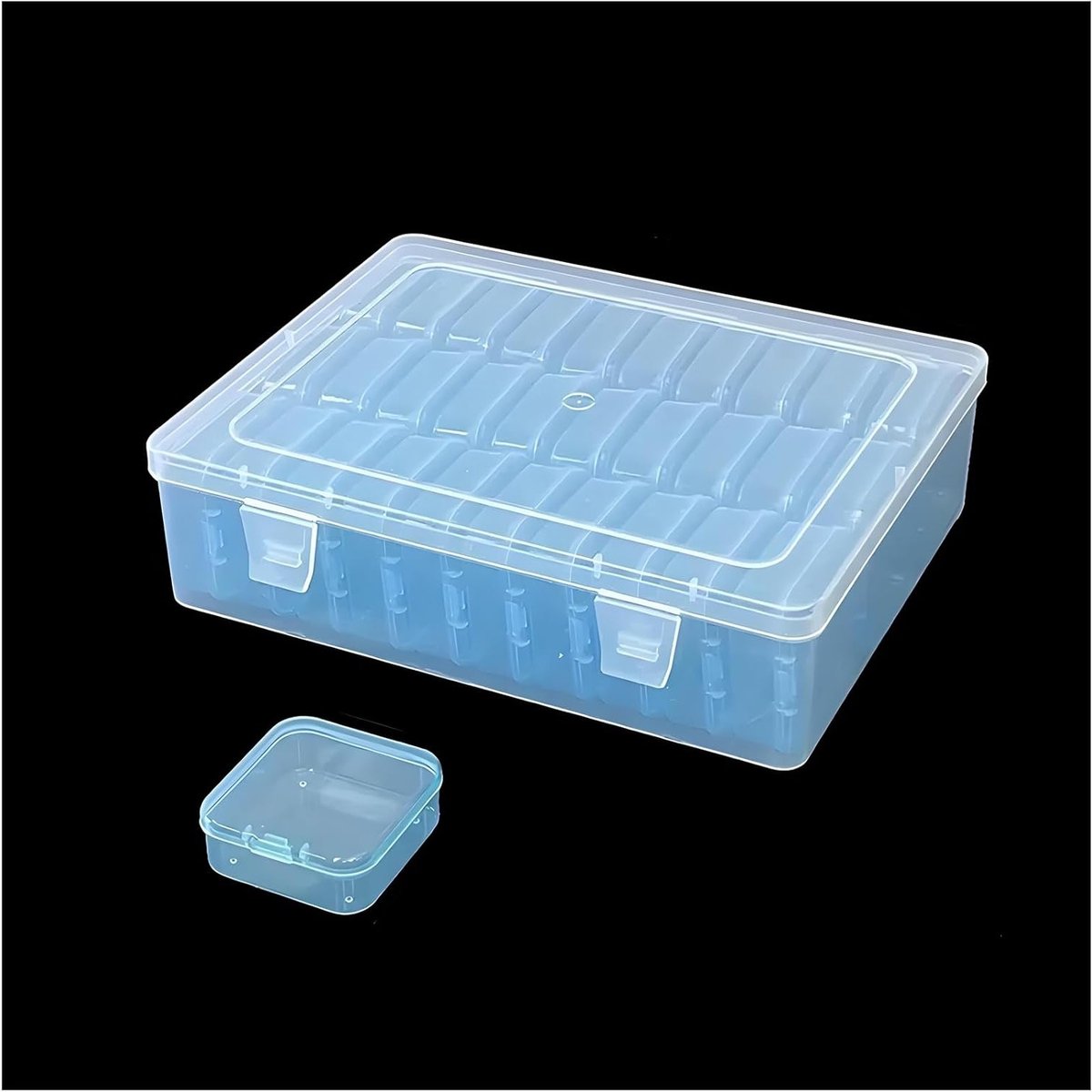 Transparante Mini Opbergset van 31 Stukken - Duurzame Plastic Organizer Dozen met Scharniersluitingen voor Hobby's, Sieraden en Kantoorbenodigdheden - Handig en Lichtgewicht