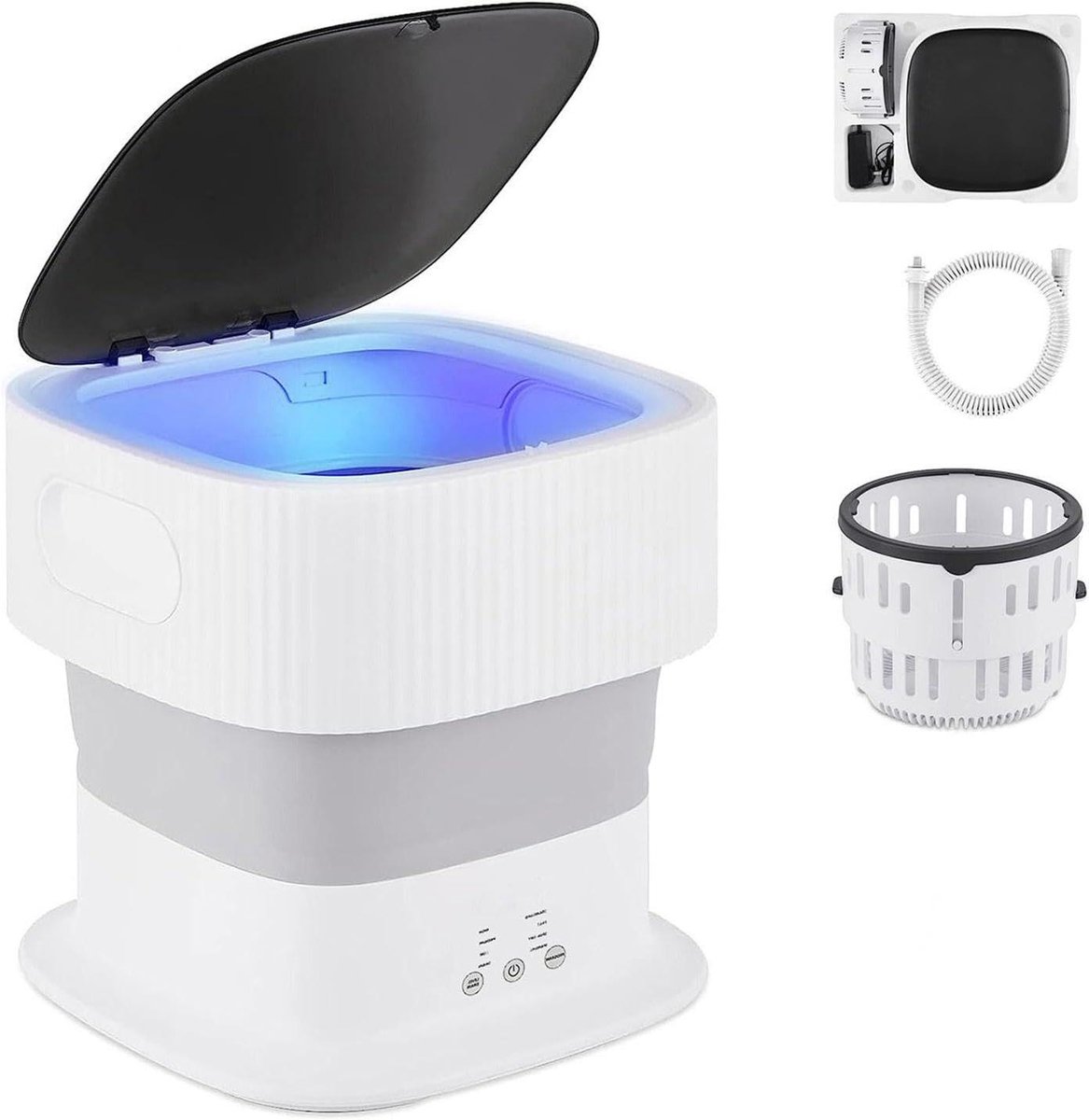 Opvouwbare Wasmachine Mini Wasmachine Persoonlijk Wassen Met Centrifuge 9L Capaciteit Zilverblauw
