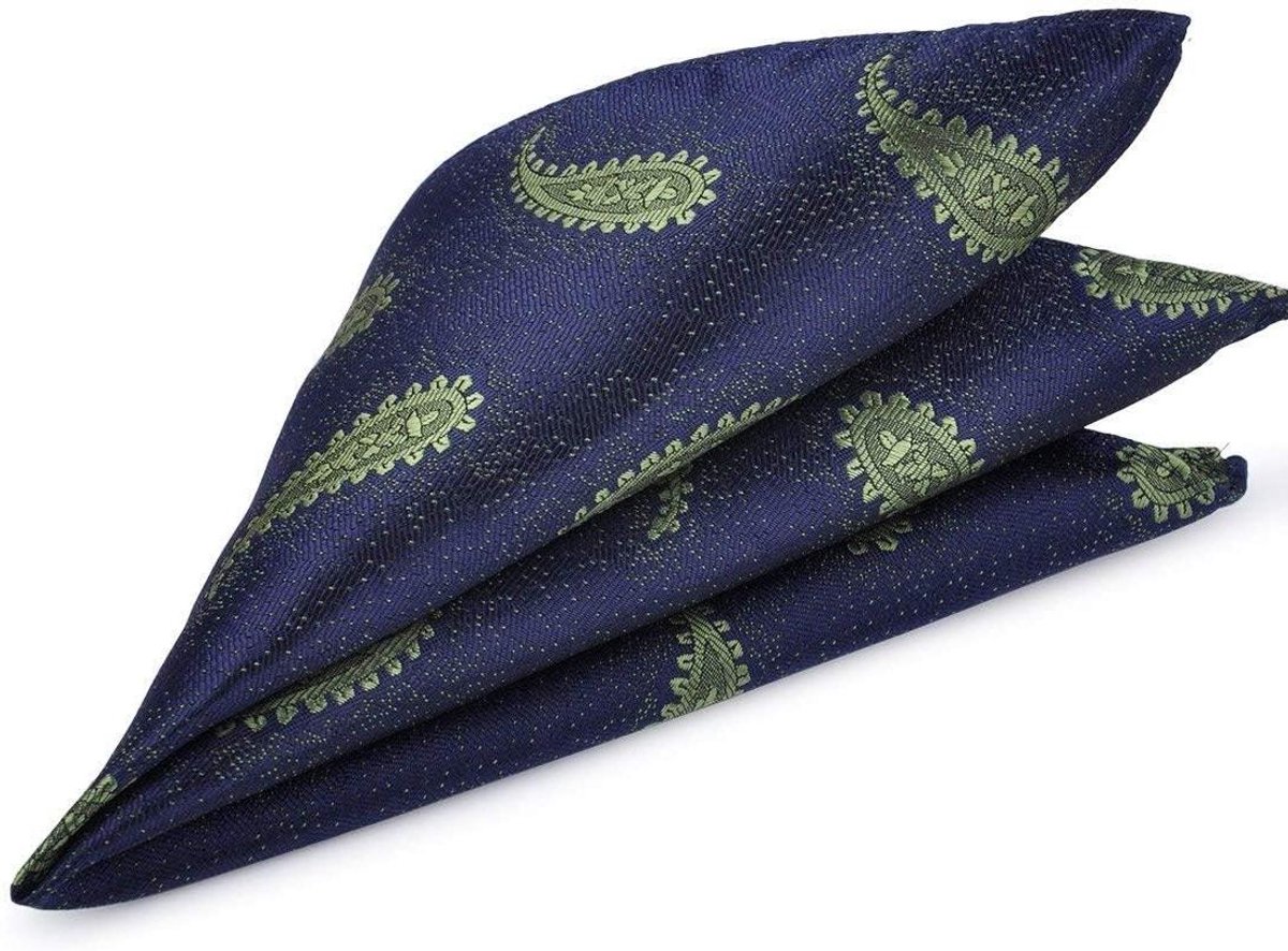 Vierkante Zakdoek - Mode Accessoire - Pak Stijl - Jacquard Weving - 30.5 cm - Paisley