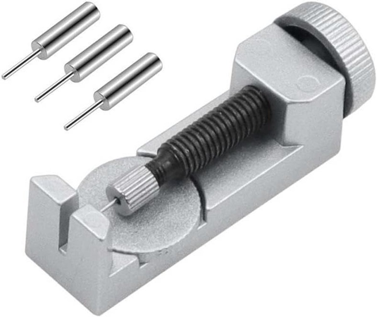 Horlogeband Tool - Link Remover - Band Aanpassen - Verstelbaar Frame - Tot 4.1cm Breed - Zilver