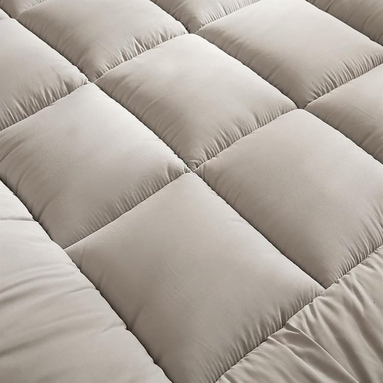 Japanse vloermatras - Futon matras - Comfortabel slapen - Ademend en zacht - 90x200 cm - Grijs — afbeelding 4