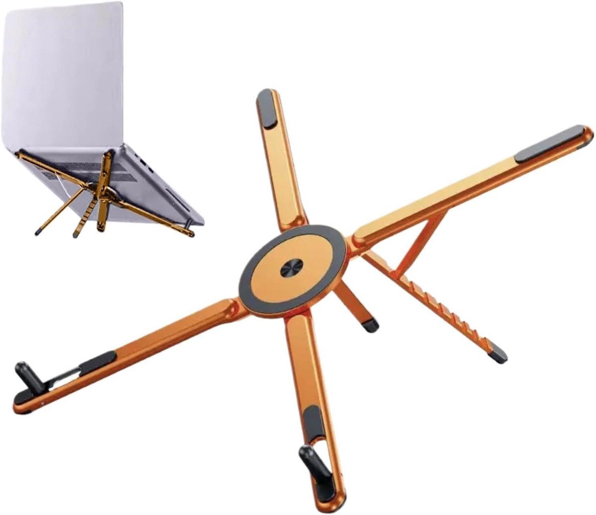 Laptopstandaard - Bureau standaard - Ergonomisch werken - Magnetische grip - Inklapbaar - Zilver