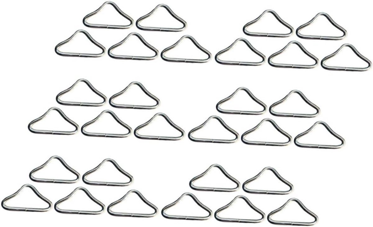 Trampoline Gespen - Driehoekige Ringen - Trampoline Reparatie - Versterkte Stabiliteit - 45 Stuks - Zilver