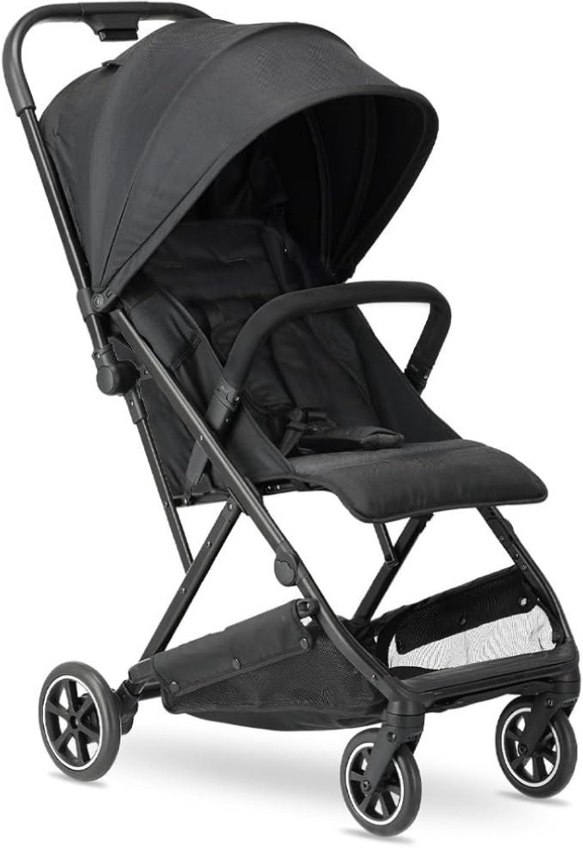 Verte Reisbuggy - Reisbuggy voor Kinderen Vanaf de Geboorte tot 22 Kg – 3 Ligstanden – Lichtgewicht – 7,8 Kg en Compact – Met één Hand Opvouwbaar – Zonnedak met UPF 50+ – Opbergmand tot 5 kg – Zwart