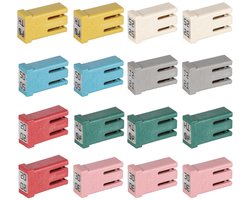 Mini Zekeringen Set - Auto Zekeringen - Voertuig Onderhoud - Praktisch Assortiment - 16 Stuks - Diverse Kleuren