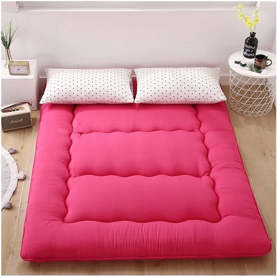 Japanse Vloermatras - Oprolmatras Futon - Comfortabel Slapen - Met Wasbare Hoes - 100x200cm - O — afbeelding 3