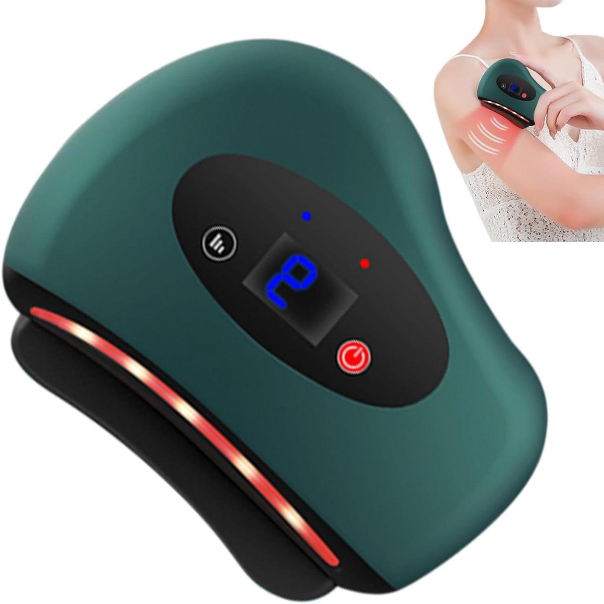 Voetschraper Massage Tool - Spierontspanning Apparaat - Vermoeidheid Verlichting - 4-in-1 Vibratie Technologie - 95 x 8 cm - Wit