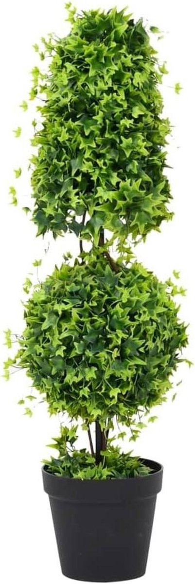 Kunstbuxus met pot, groen, 100 cm, polyethyleen, kunstplant voor binnen en buiten, weerbes