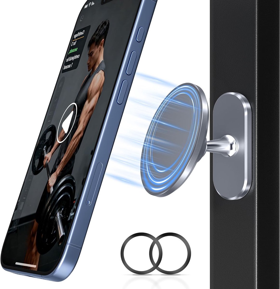 Dubbele Magnetische Dumbbell voor Telefoon - Ideaal voor Thuis Fitness, Krachttraining en Mobiliteit