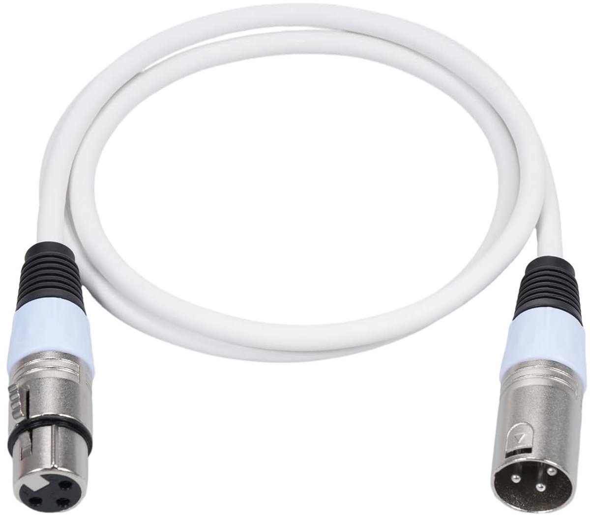 XLR Kabel - Audiokabel Microfoon - Professioneel Geluid - Robuuste Verbinding - 100 cm - Wit