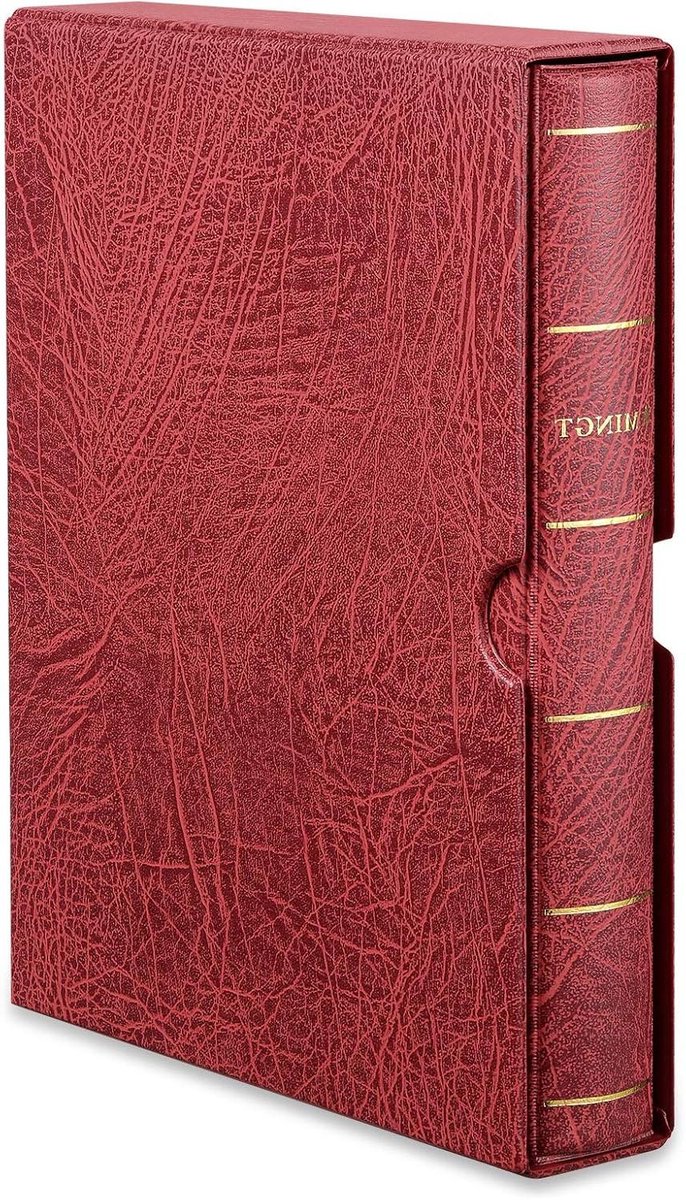 Klassieke Binder - Leeg Album - Documenten Opbergen - 4-Ring Gesp - 320 x 250 x 60 mm - Rood