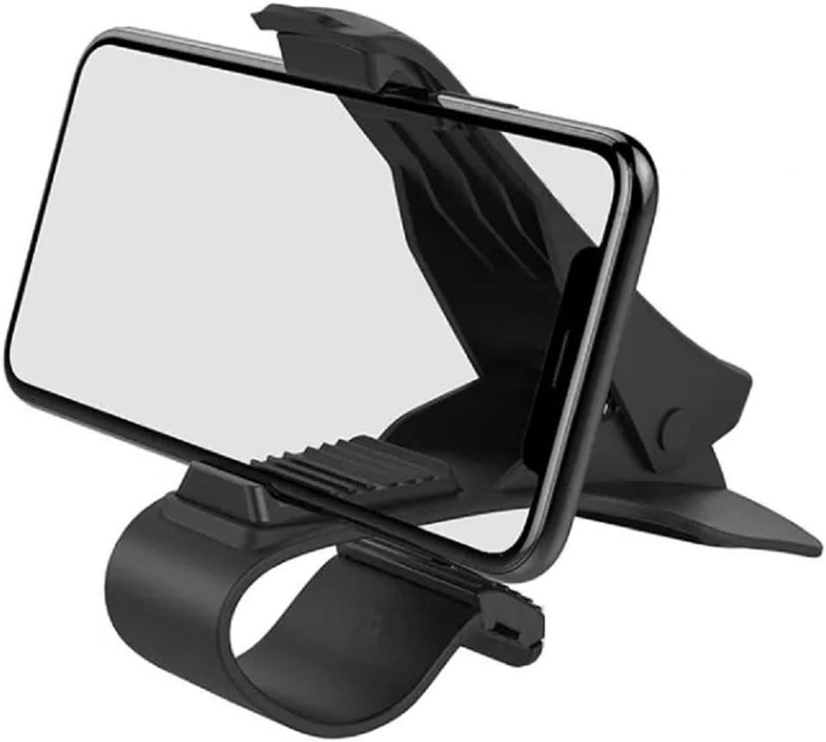 Telefoonhouder Dashboard - Gps Houder Auto - Veilig Rijden - Draaibare Clip - 13 cm - Zwart
