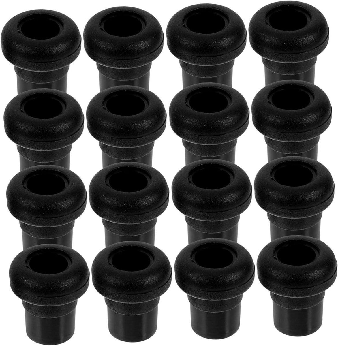 Tafelvoetbal Eindkappen - Stang Covers - Tafelspel Bescherming - Voorkomt Schade - 16 Stuks - Zwart