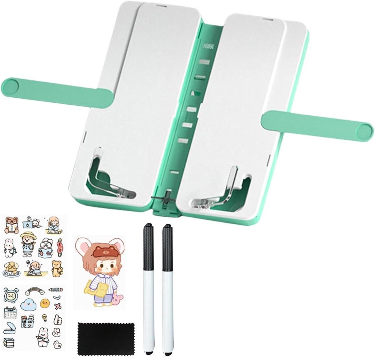Boekleesstandaard - Tablet Houder - Comfortabel Lezen - Verstelbare Hoek - 20.5 cm - Zwart