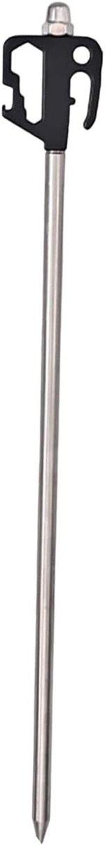 Grondpen Hond - Grondanker Huisdier - Veilig Vastbinden - Multi-terrain Verankering - 40 cm Lengte - Zwart