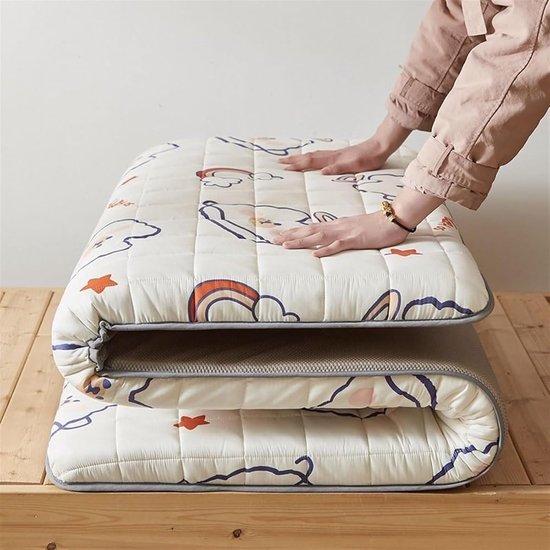 Tatami matras - Vouwmat - Comfortabel slapen - Zachte pluche stof - 90 x 200 cm - A — afbeelding 2