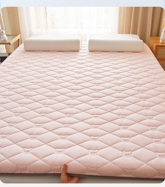 Japanse Futonmatras - Opvouwbaar Slaapkussen - Comfortabel Slapen - Draagbaar en Lichtgewicht - 80 x 180 cm - Lichtgrijs — afbeelding 5
