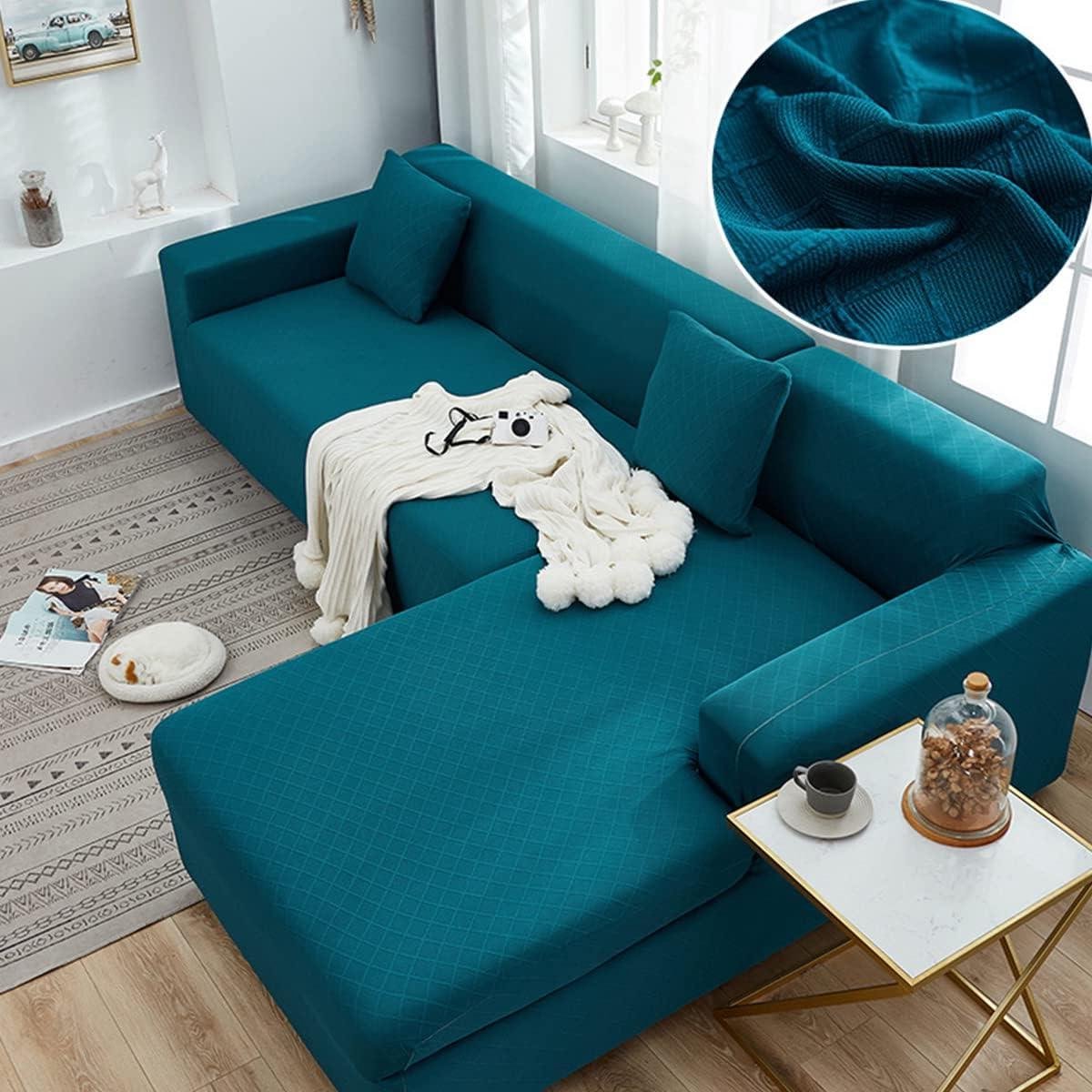 Sectionele Bankhoezen - Stretch Hoezen - Bank Beschermen - Super Rekbaar - 2 Zits - Blauw