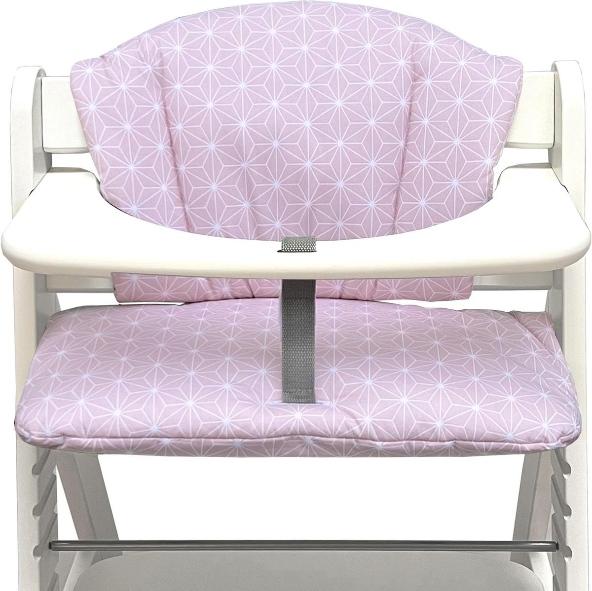 Stoelkussen Set - Zitverkleiner - Comfortabel Eten - Handgemaakt in Duitsland - Perfecte Pasvorm - Happy Star Pink
