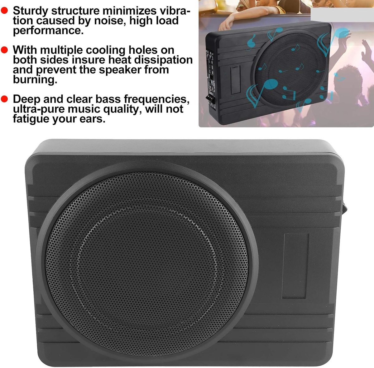 Underseat Subwoofer - Auto Versterking - Speakers - audiokwaliteit – foto 3