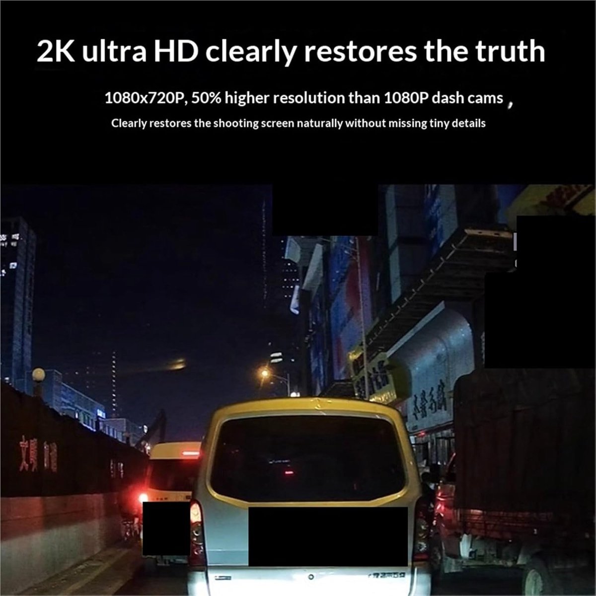4K Dashcam - Auto Camera - Veilig Rijden - Dubbele Opname - 2 inch Scherm - Zwart – foto 4