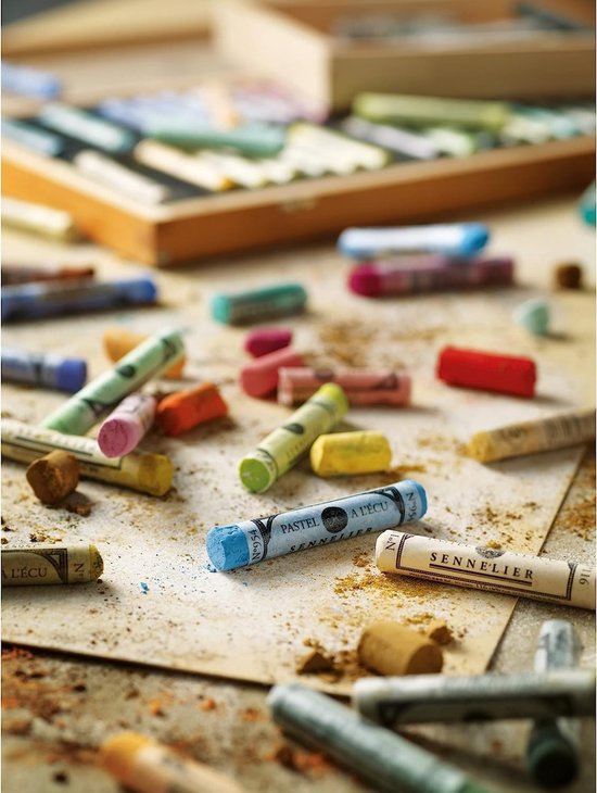 Zachte Pastel - Tekenkrijt Kleur - Artistiek Maken - Extra Zacht - 67 cm - Bruingrijs — afbeelding 2