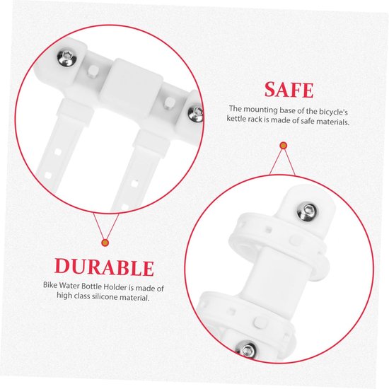 Flessenhouder Montagebasis - Bidonhouder Adapter - Fietsen Onderweg - Bevestiging Zonder Schroeven - Universele Pasvorm - Wit — afbeelding 4