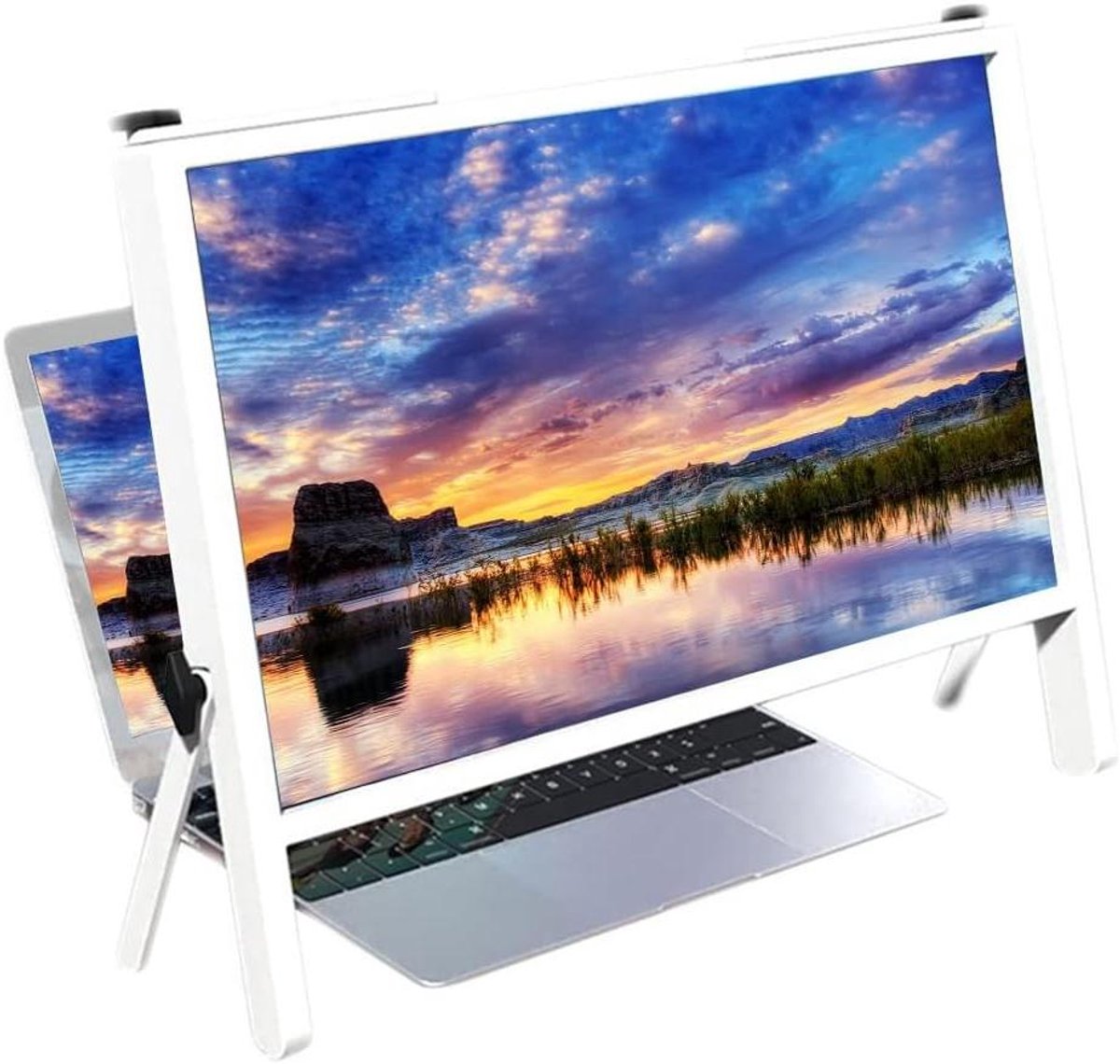 Schermvergroter - Mobiele vergroter - Film kijken - HD optische lens - 22 inch - Houtkleur