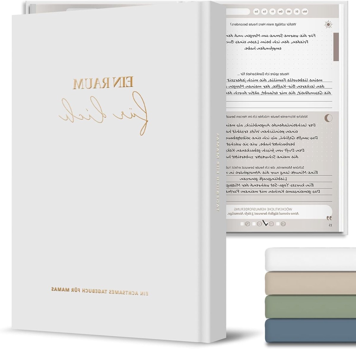 Dagboek voor persoonlijke groei, grijs, mindfulness, zelfreflectie en journaling