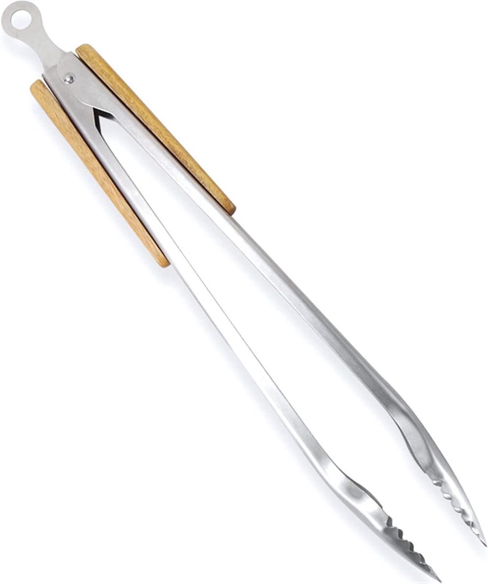 BBQ Tangen - Keuken Tangen - Buiten Koken - Extra Lange Handgreep - 47.5cm - Zilver