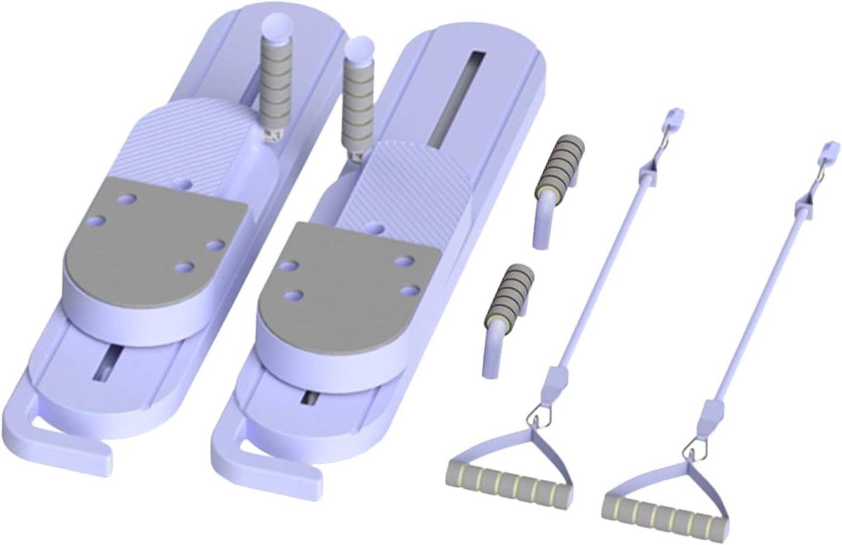 Pilates Board Set - Fitness Trainer - Thuis Sporten - Aanpasbare Spieroefening - 75 cm - Paars
