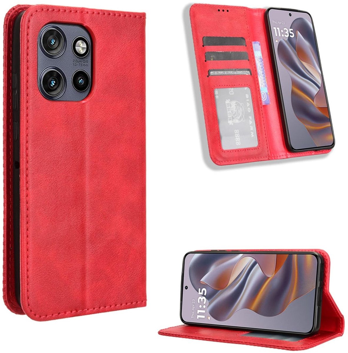 Dailygoods - Premium PU-Lederen Portemonnee Hoesje voor Motorola Edge 60 Neo