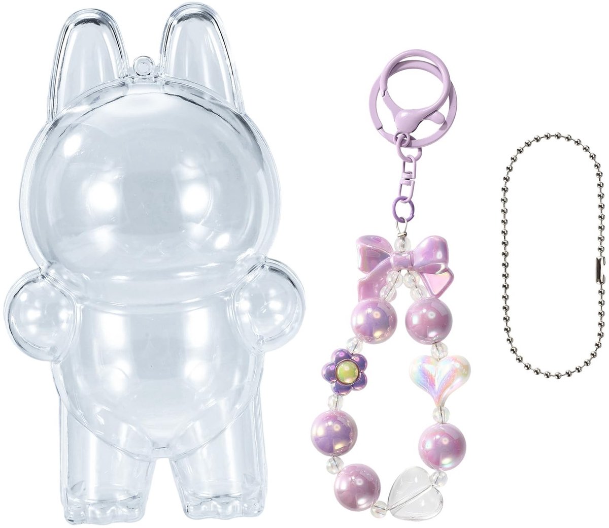 Dailygoods - Cosensi - Dailygoods - Pluche Poppendisplay Sleutelhanger met Beschermhoes