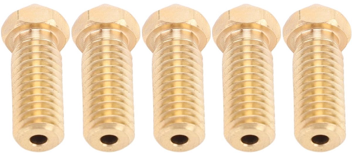Dailygoods - Innovra - Messing Spuitmonden voor 3D-printer 0,6 mm