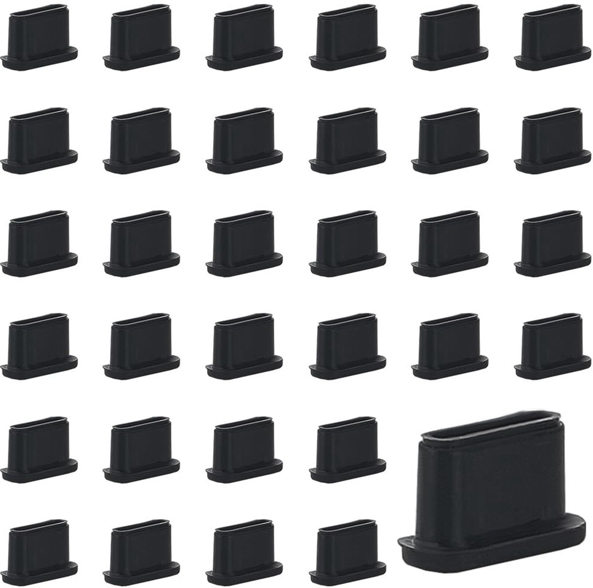 Dailygoods - 50 Stuks USB C Anti-Stofpluggen Siliconen Beschermers