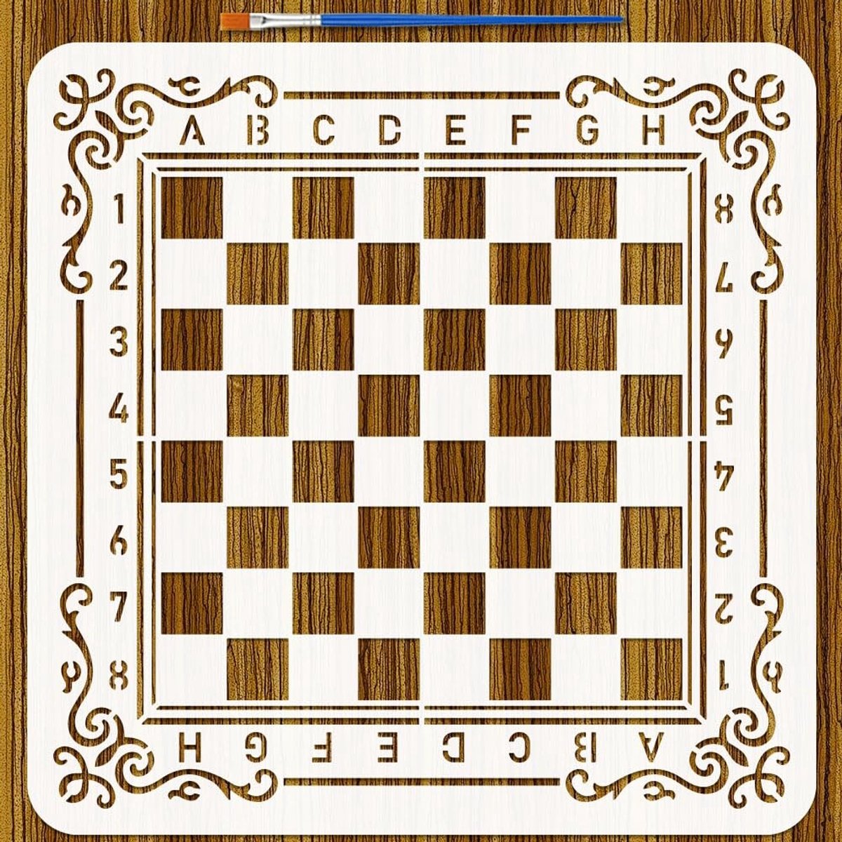 Dailygoods - Herbruikbaar Spelschijf-Schilderstencil 30x30cm