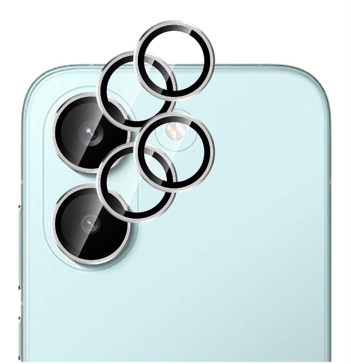 Dailygoods - Camerafolie voor Xiaomi Poco X8 Pro, 2 Sets van Metaal en Gehard Glas