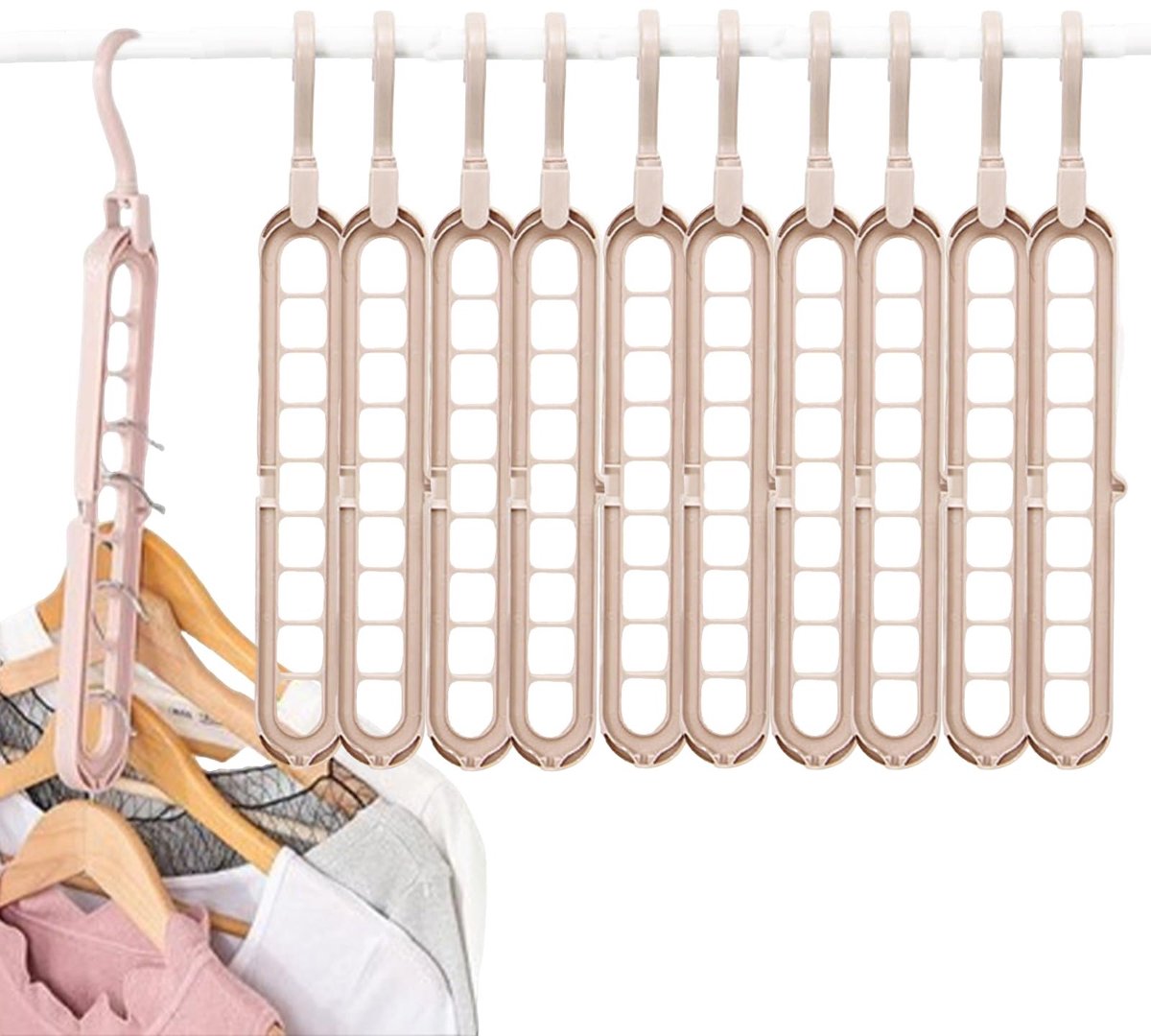Dailygoods - 10 Stuks Magische Draaibare Kleerhangers