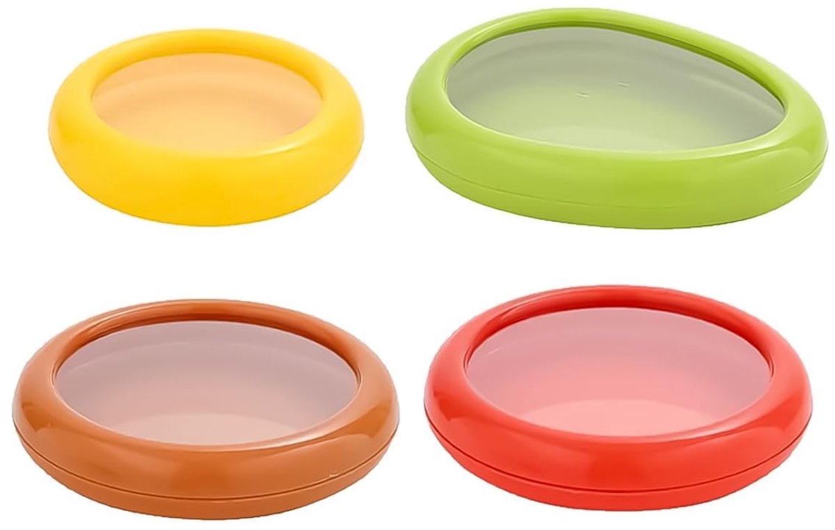 Dailygoods - Set van 4 Siliconen Voedselbewaardozen voor Versheid