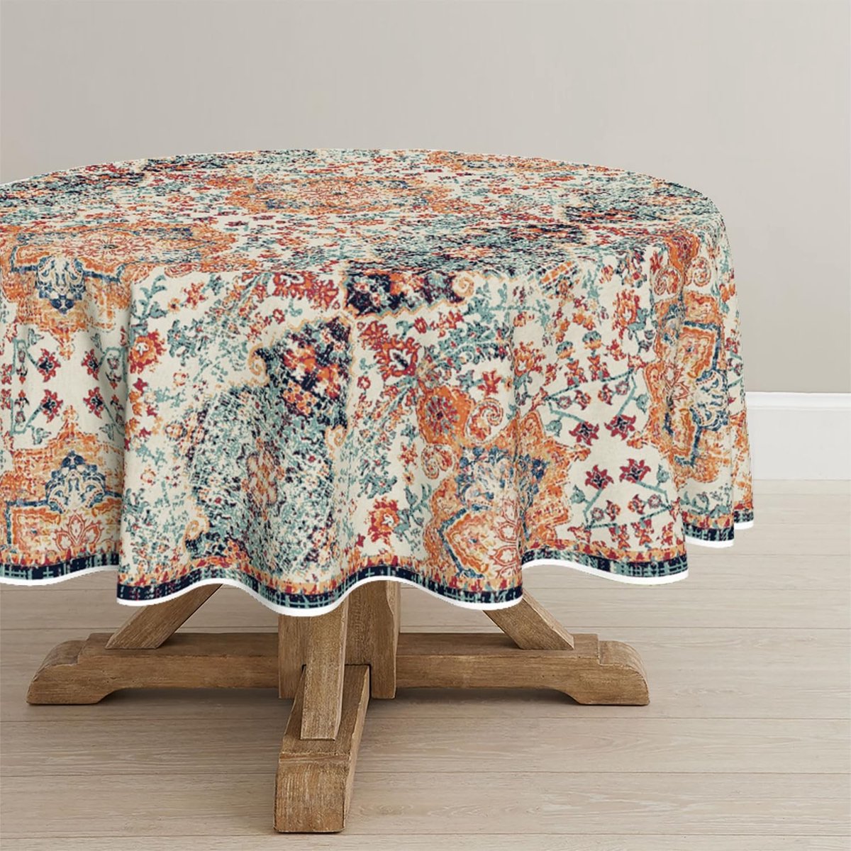 Dailygoods - Boho Vintage Geometrisch Tafelkleed Rond 120 cm