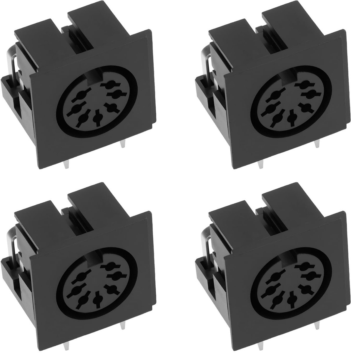 Dailygoods - Set van 4 Vrouwelijke DIN Connectoren 7-pins