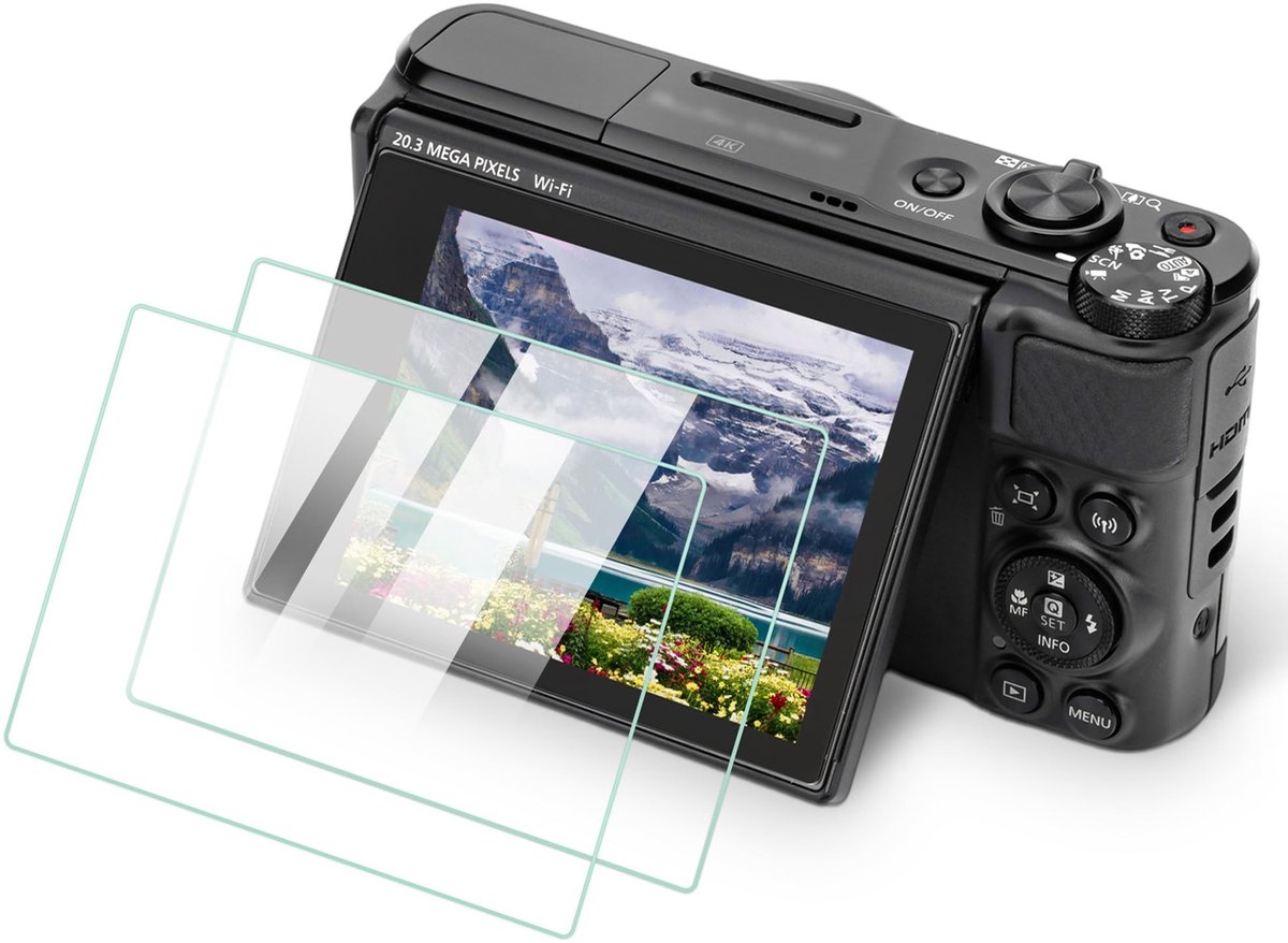 Dailygoods - 2 Stuks Schermbeschermer voor Digitale Camera met 9H Hardheid