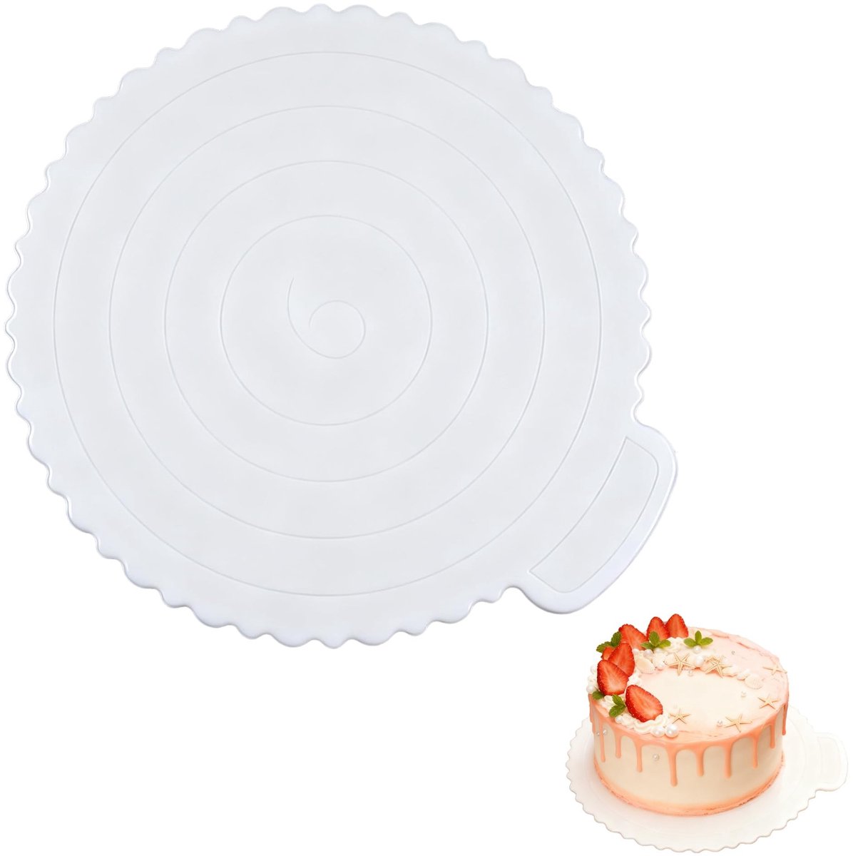 Dailygoods - Witte Taartstandaard Rond 20 cm van Kunststof