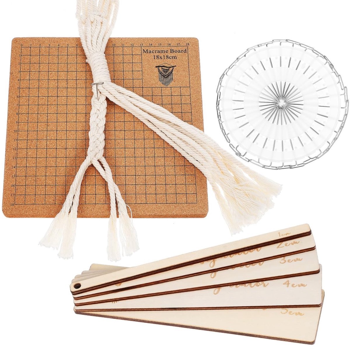 Dailygoods - Macraméplankenset voor Creatieve Knutselprojecten