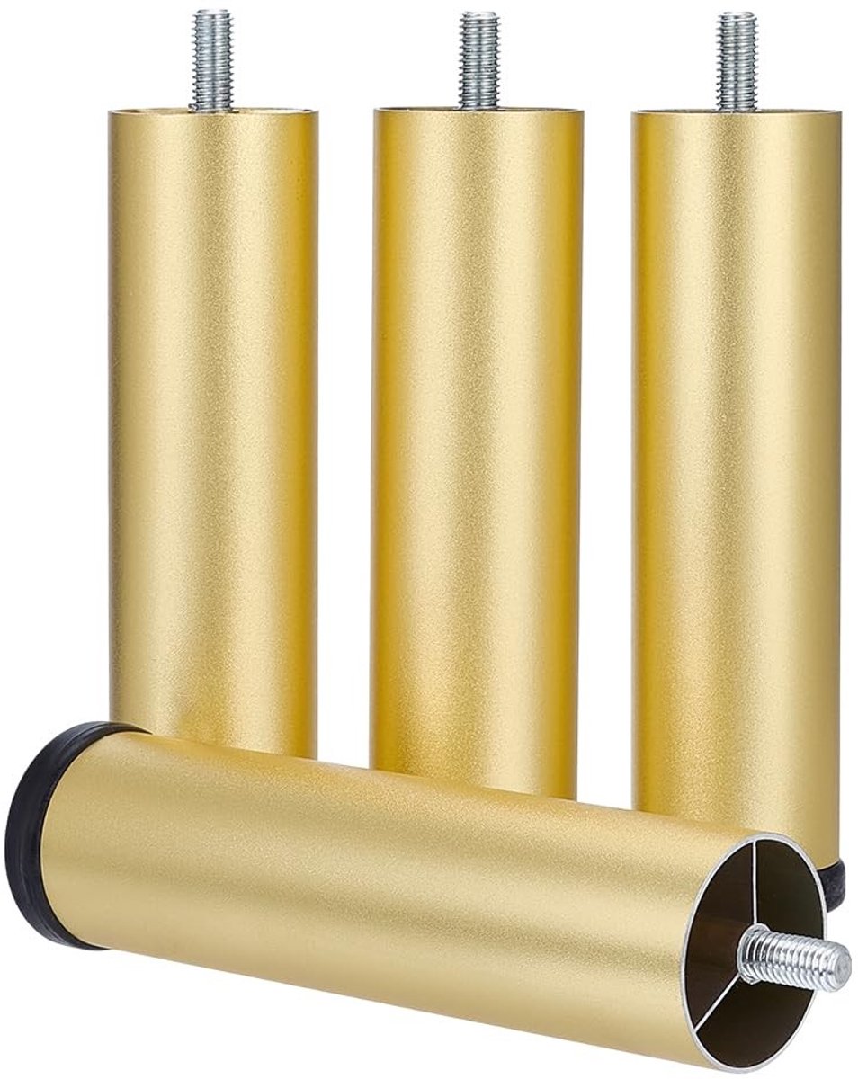 Dailygoods - Set van 4 Goudkleurige Metalen Meubelpoten voor Meubels