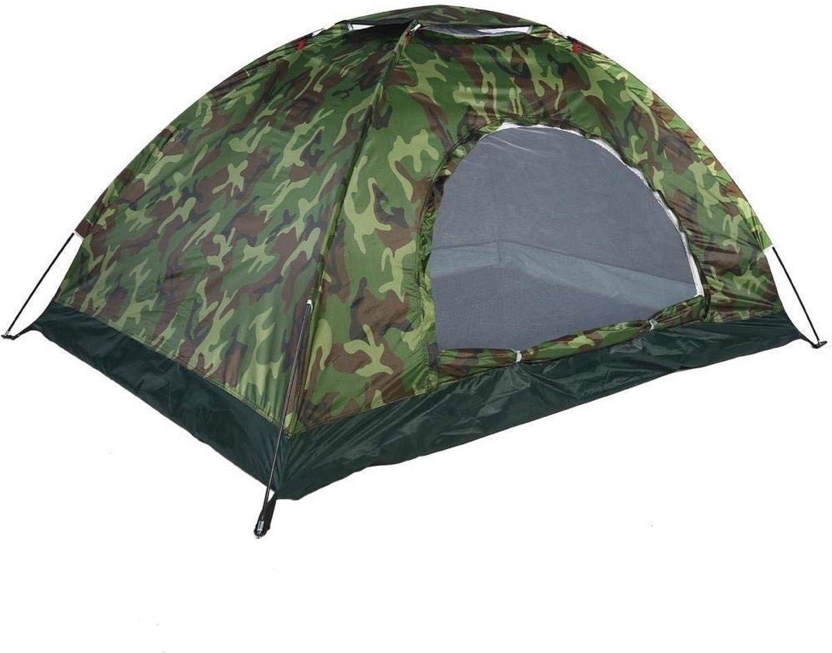 Dailygoods - Dailygoody - Tent UV Bescherming - Camouflage - Waterdicht - Voor 2 Personen - Perfect voor Hiking - 3 Seizoenen - Inclusief Ventilatie Mat