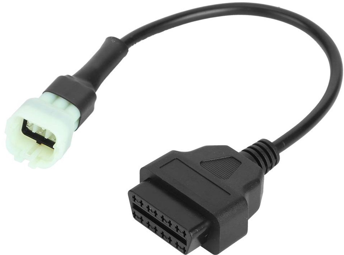 Dailygoods - Dailygoody - 6-pins naar 16-pins adapterkabel - OBD2-adapter voor motorfietsen - Duurzaam en flexibel - Motorstoringdiagnose - Handig en compact