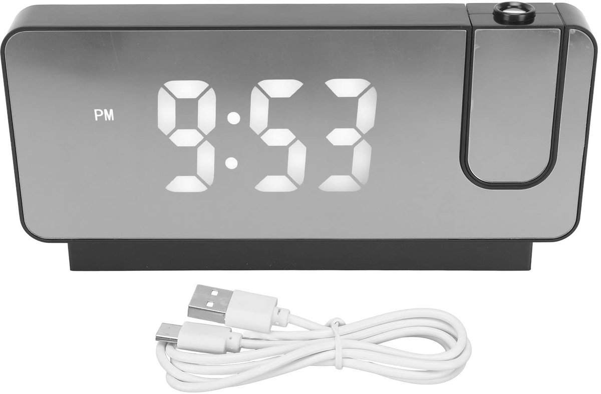 Dailygoods - Digitale Projectiewekker met LED Scherm en Snooze-functie