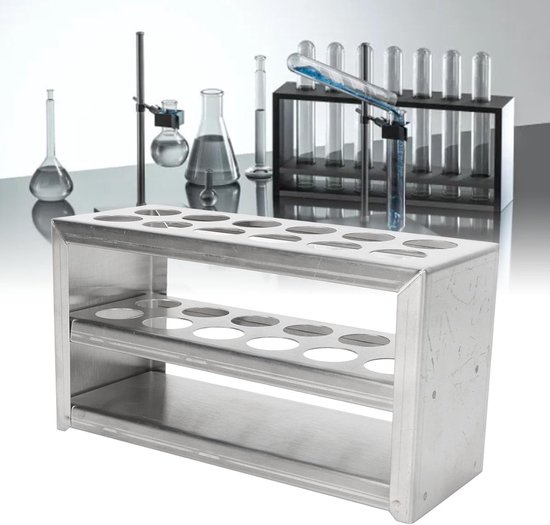 Centrifuge Buisrek - Testbuis Houder - Laboratorium Experimenten - 3 Laags Ontwerp - 12 Gaten 19mm - Metaal — afbeelding 3